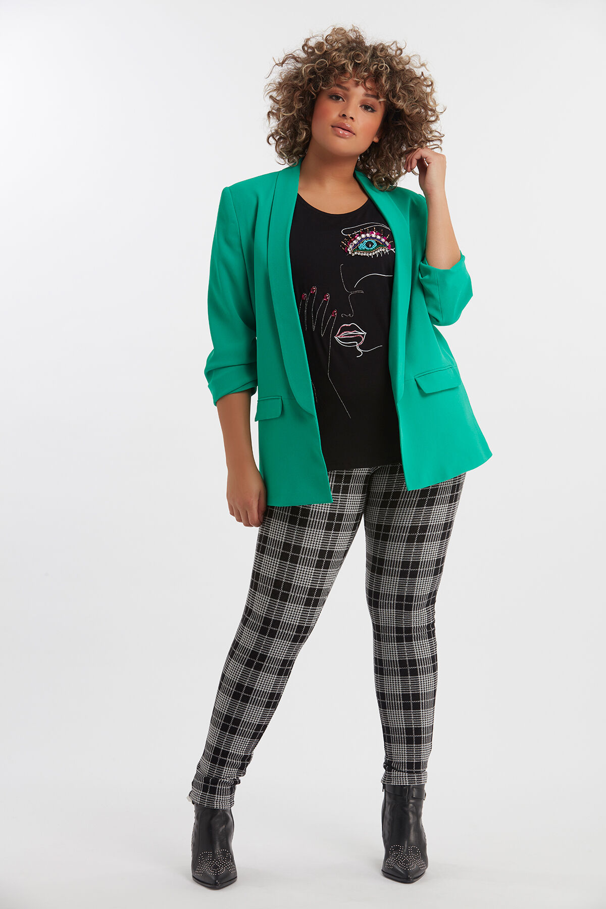 Leggings de cuadros  image number 4