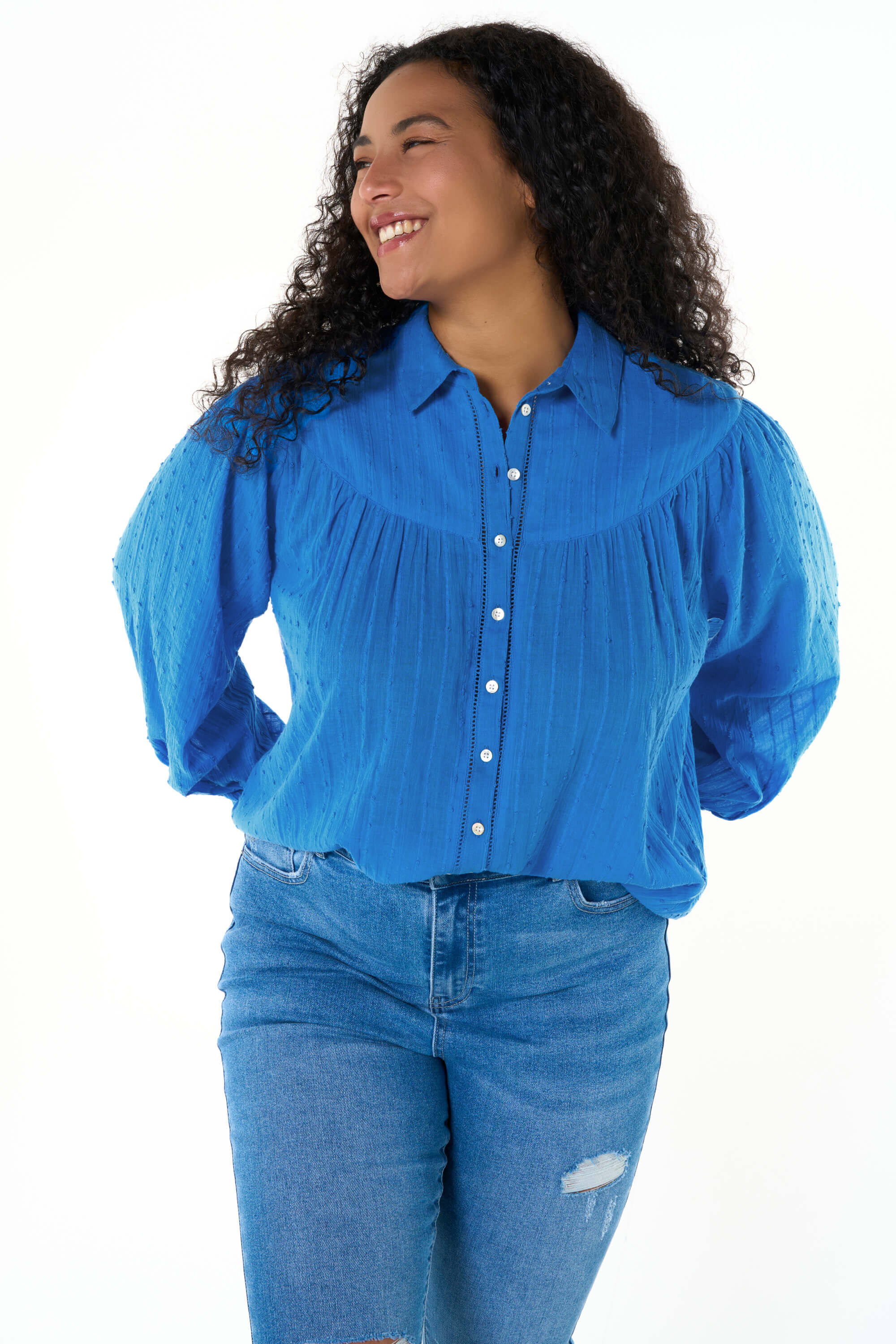 Blusa con manga globo image number 5