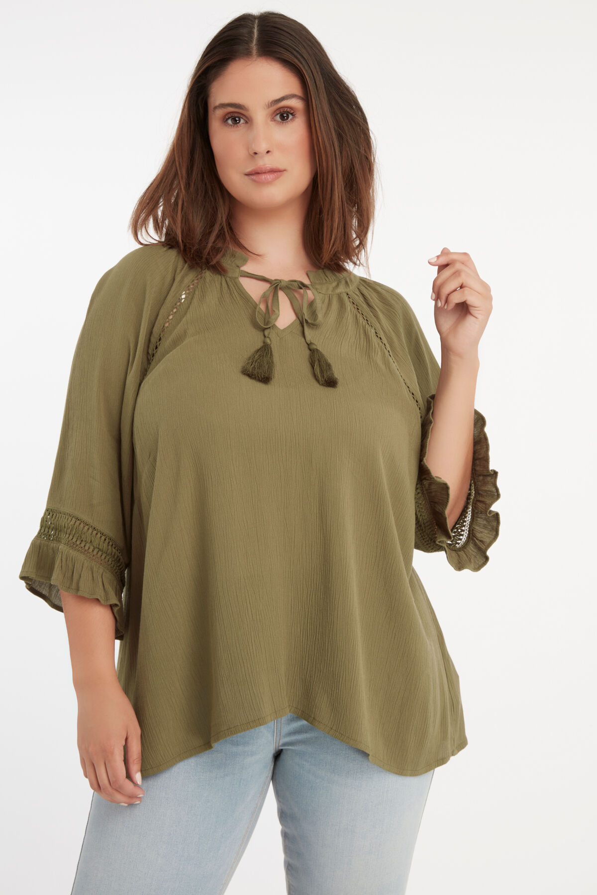 Blusa con detalles calados image number 6