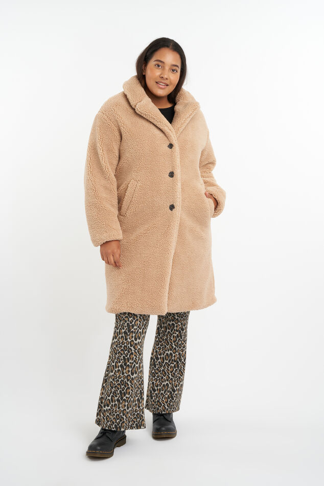 Abrigo de peluche oversized image number 5