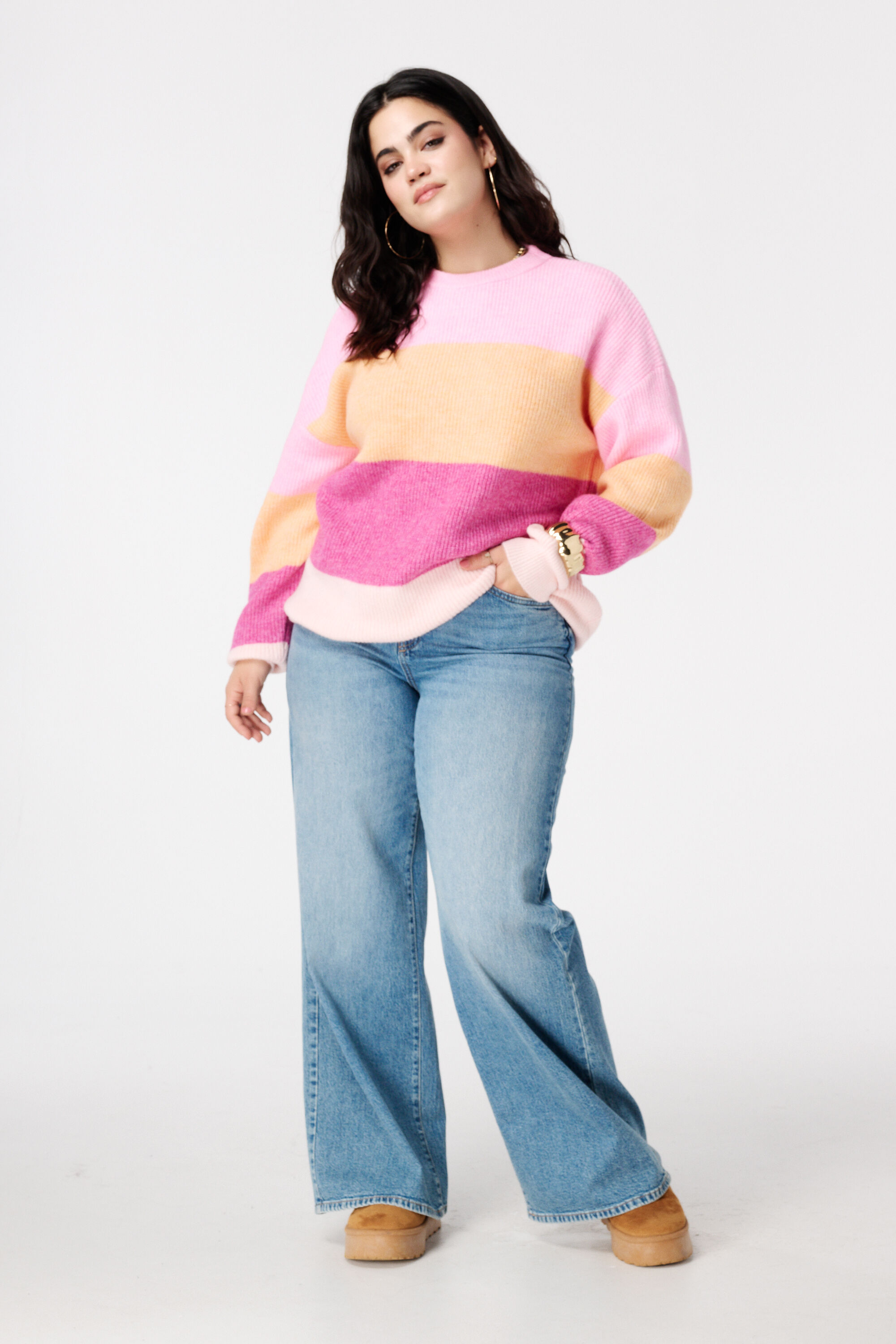 Jersey de punto con mangas acampanadas image number 5