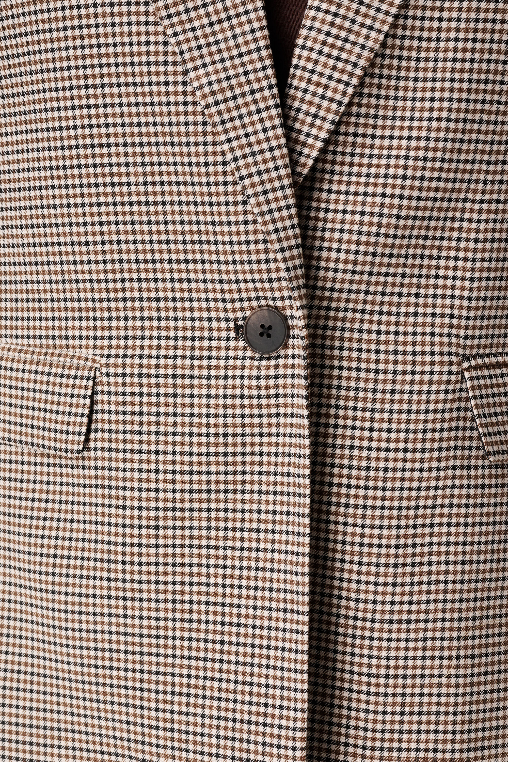 Blazer a cuadros con cierre de botones image number 6
