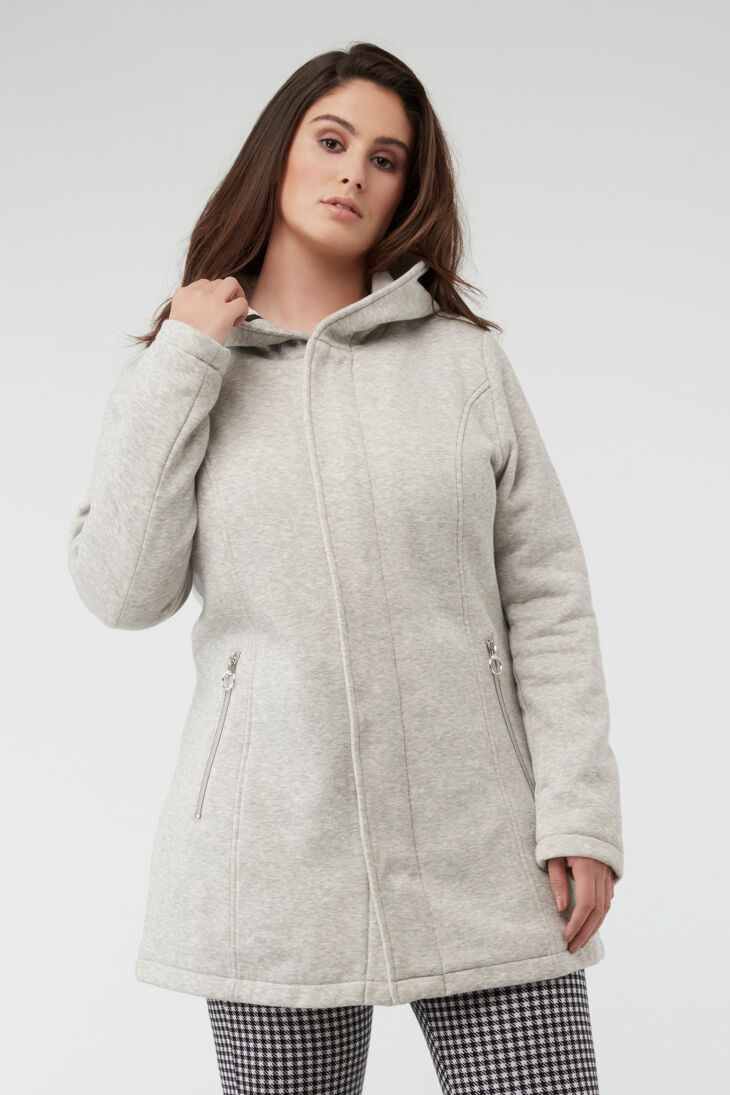 Chaqueta de tejido jersey con capucha image number 5