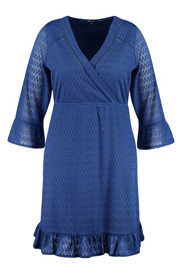 Vestido cruzado de encaje image number 2