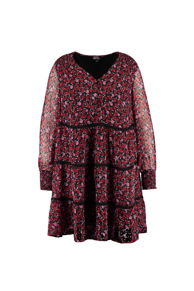 Vestido de flores con detalles fruncidos   image number 1