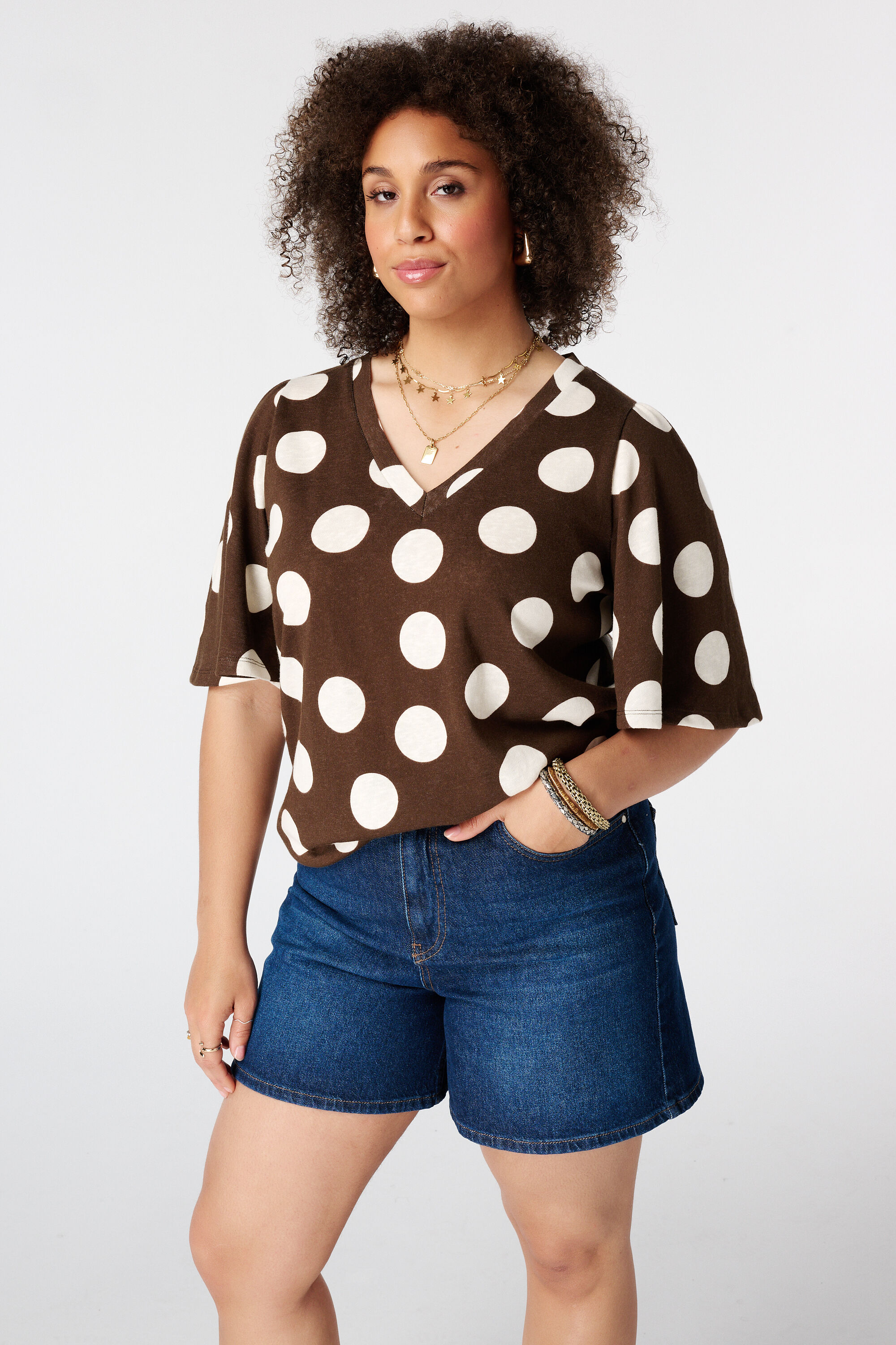 Camiseta con escote en V