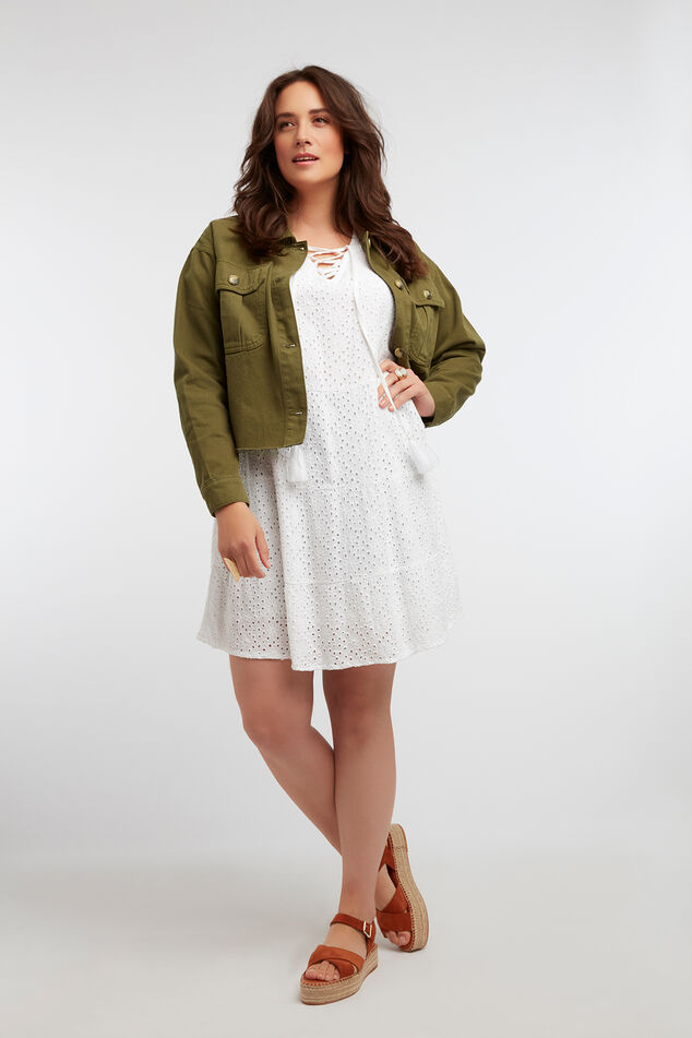 Vestido tipo túnica con broderie image number 6