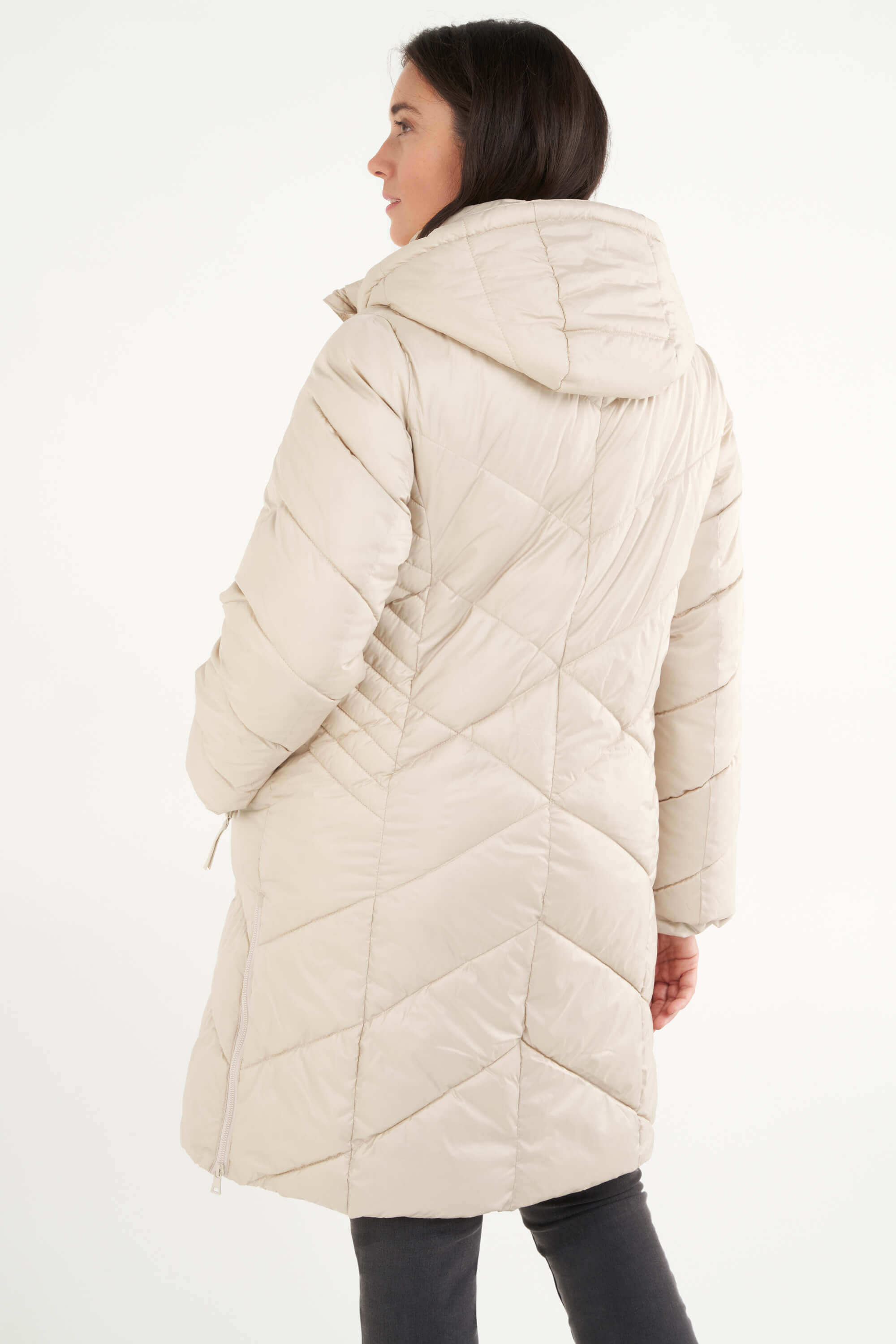 Chaqueta acolchada larga  image number 4