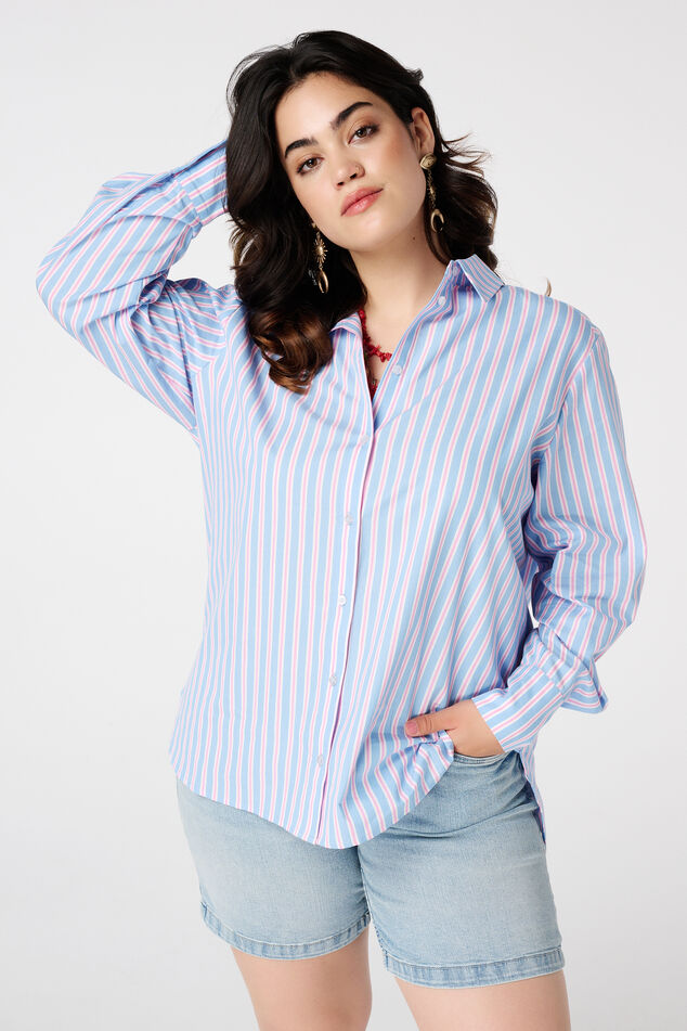 Blusa camisera de algodón image number 0