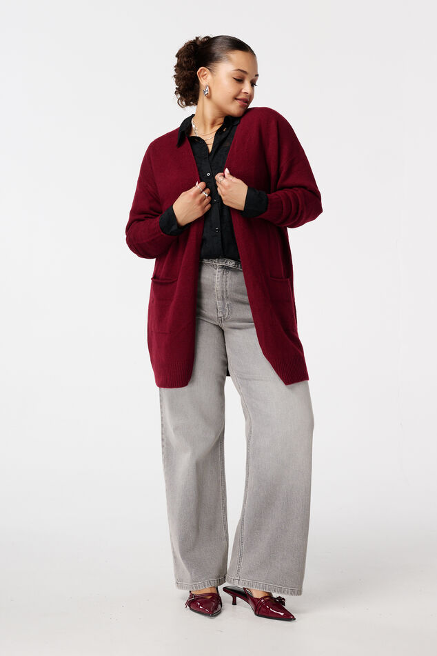 Chaqueta de punto media con bolsillos image number 5