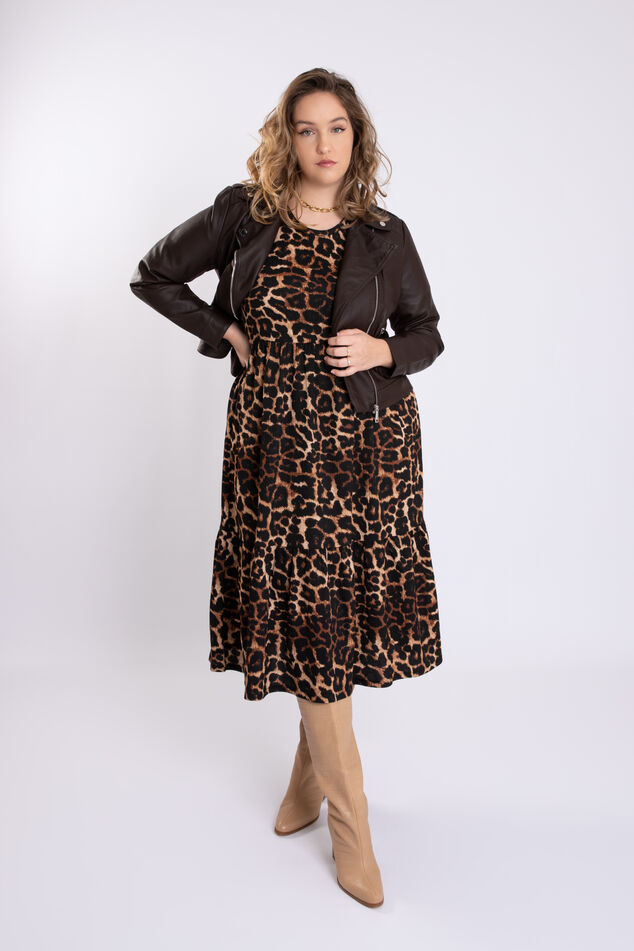 Chaqueta motera de cuero sintético image number 0