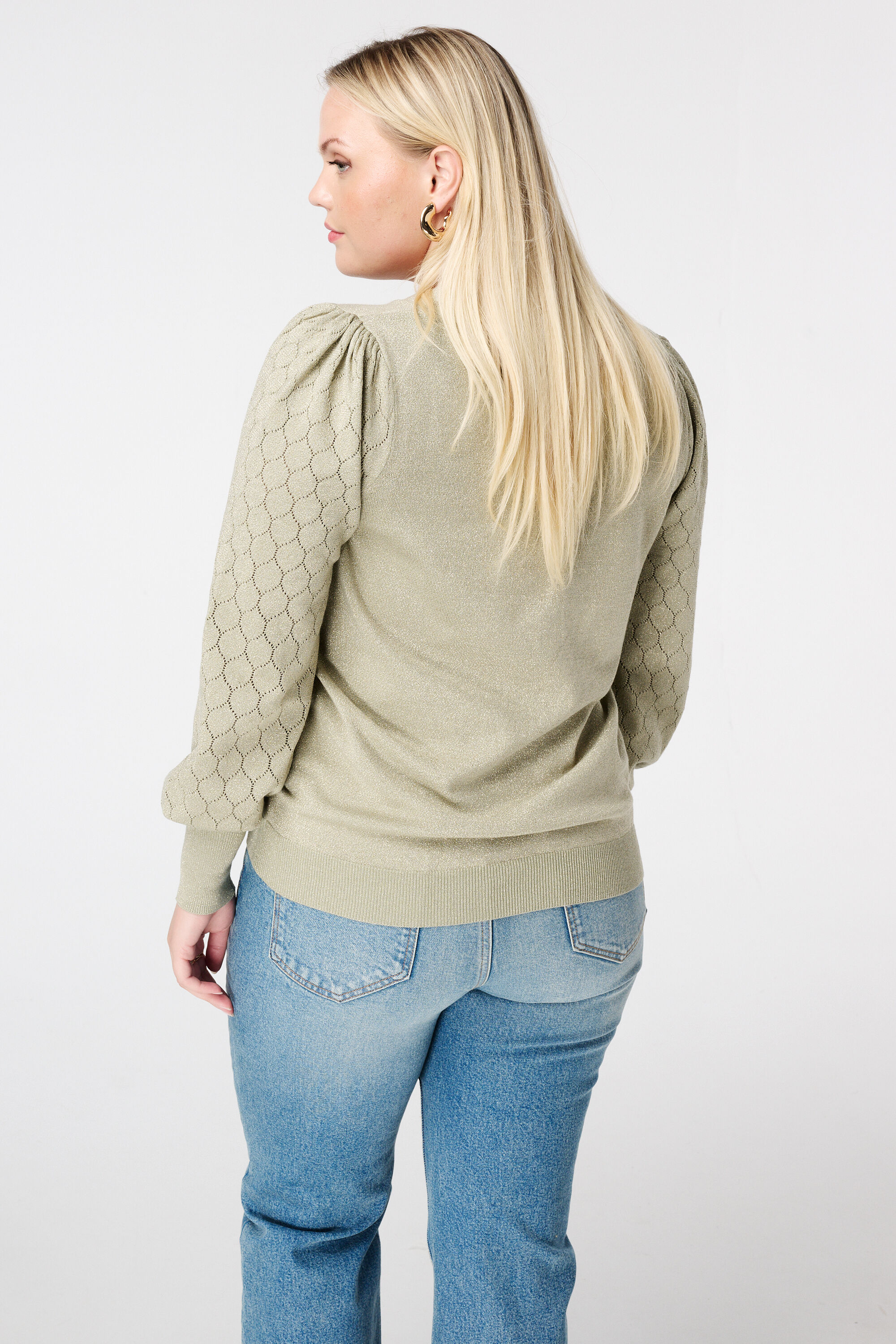 Jersey con lurex y detalles en las mangas image number 3