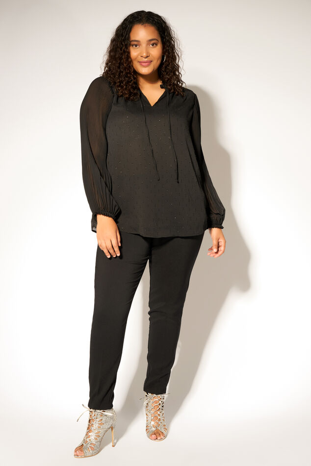 Blusa con mangas plisadas image number 0