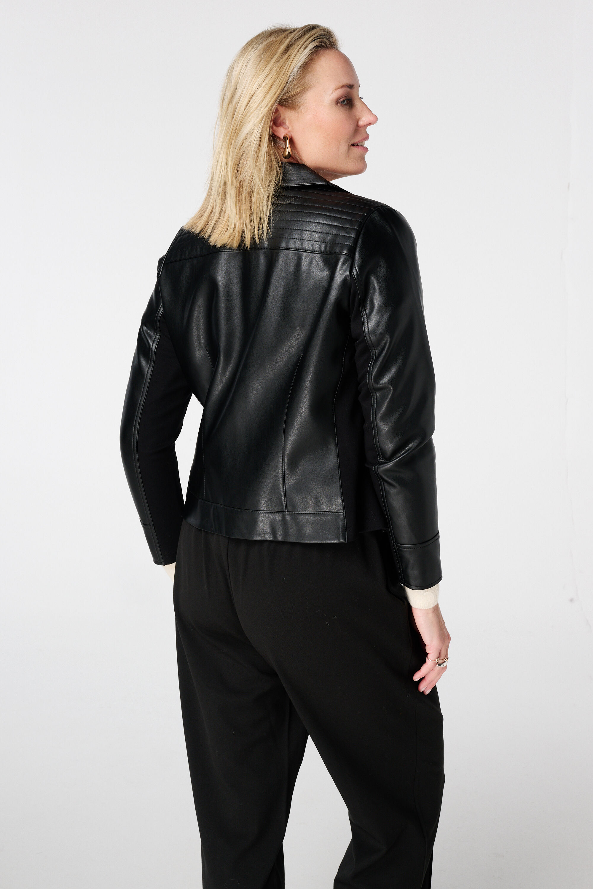 Cazadora biker de polipiel image number 3