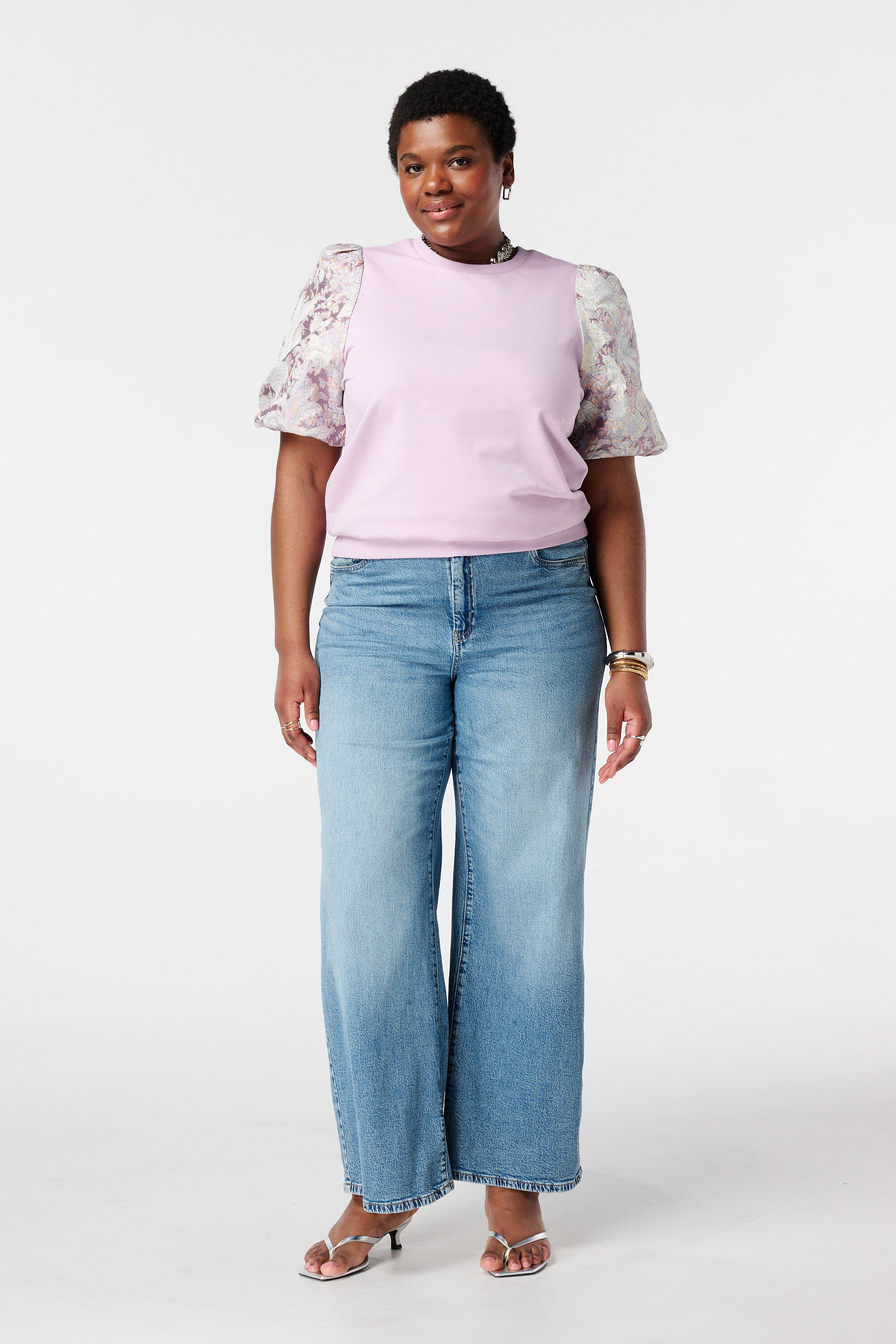 Top con mangas de jacquard image number 5