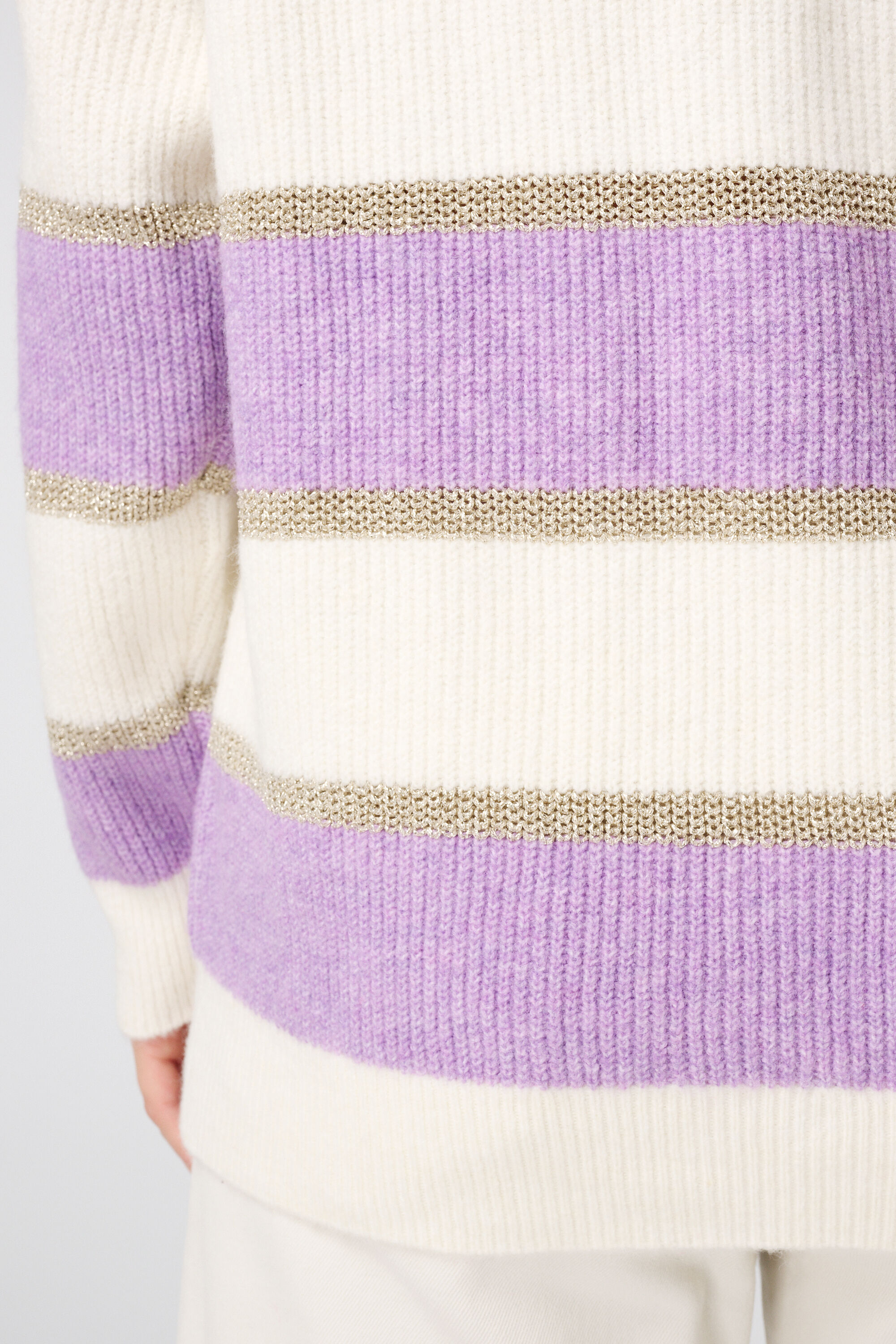 Jersey a rayas con lurex image number 6