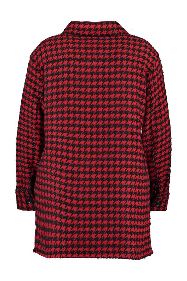 Sobrecamisa con estampado pata de gallo image number 2
