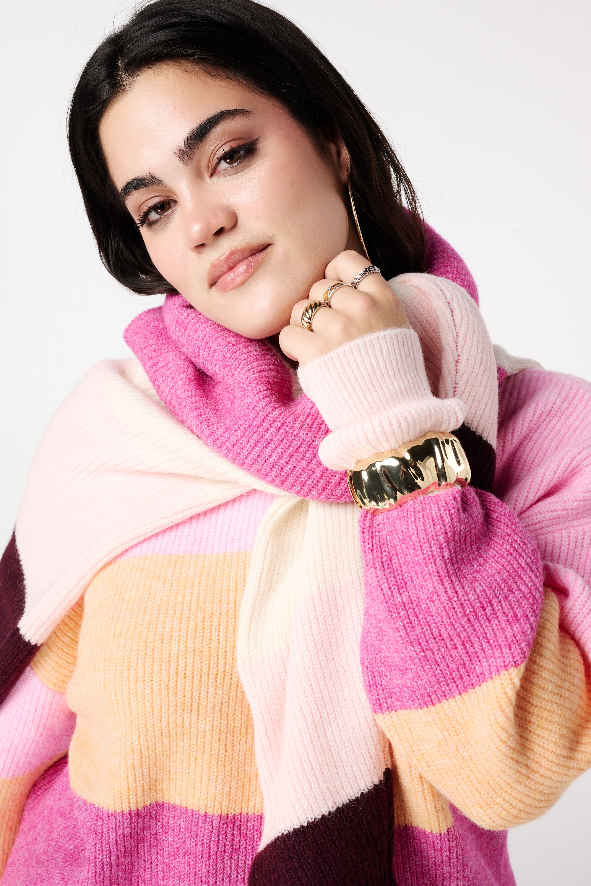 Jersey de punto con mangas acampanadas image number 4