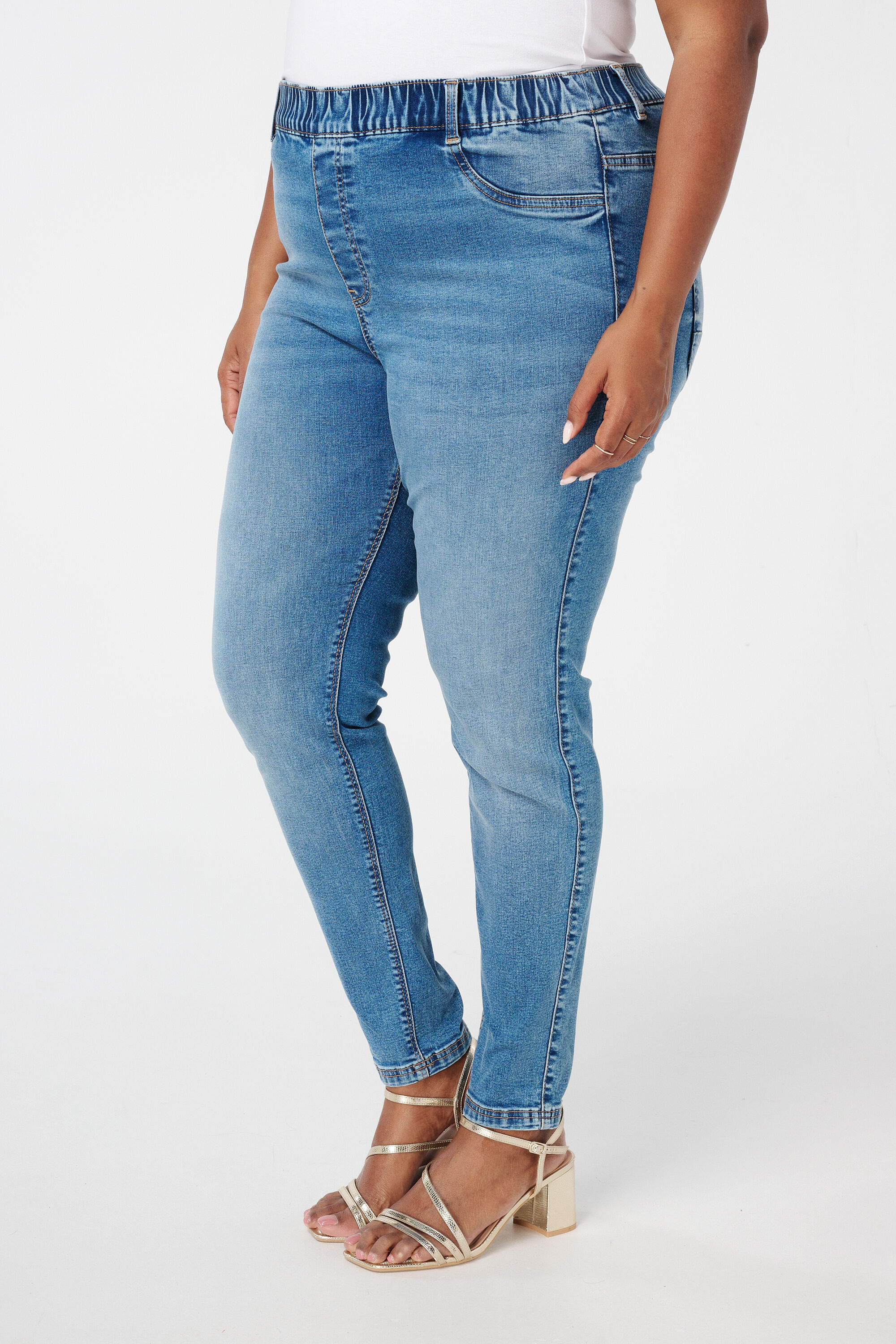 Treggings con aspecto denim image number 5