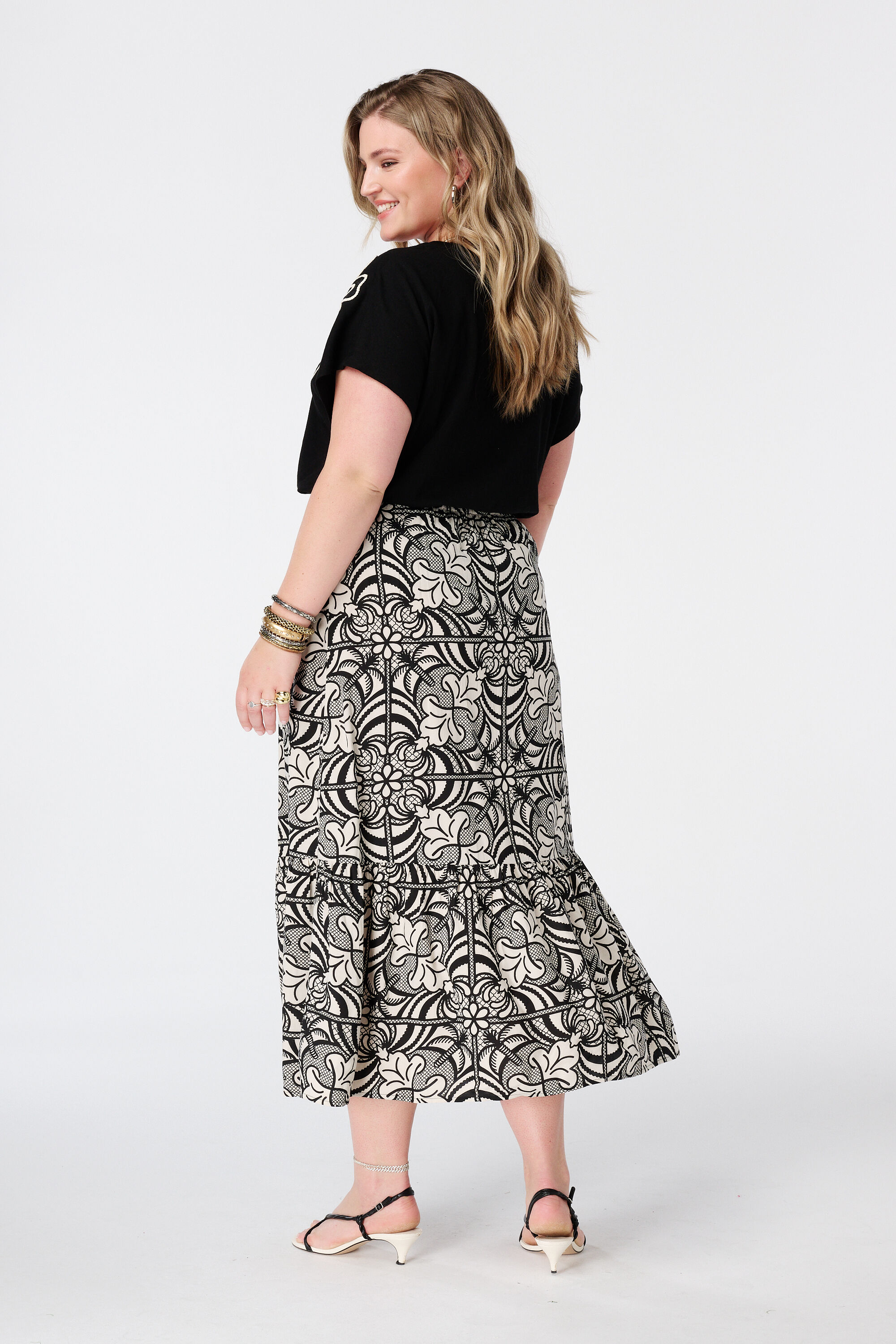Falda maxi con estampado image number 3