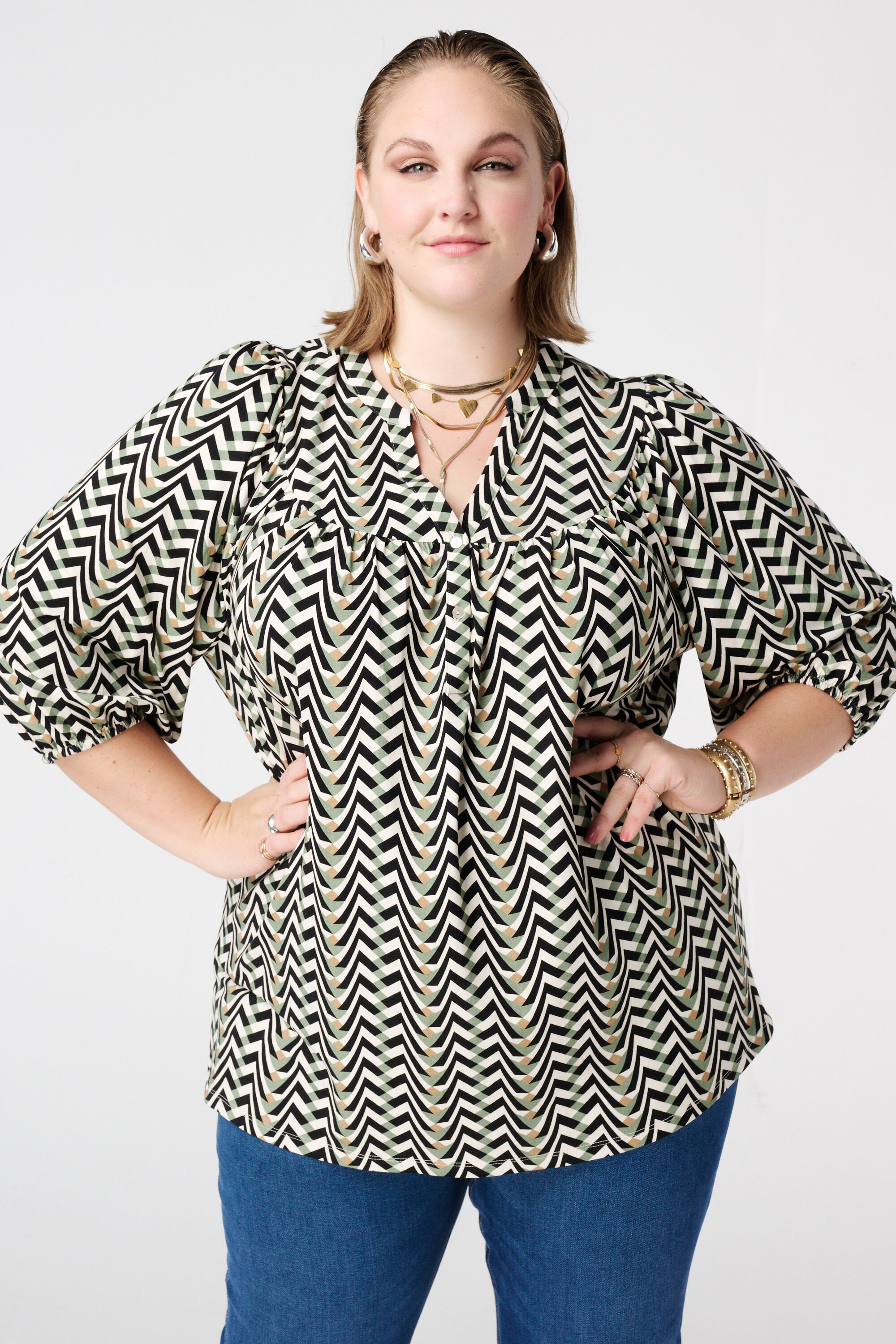 Top de punto con estampado