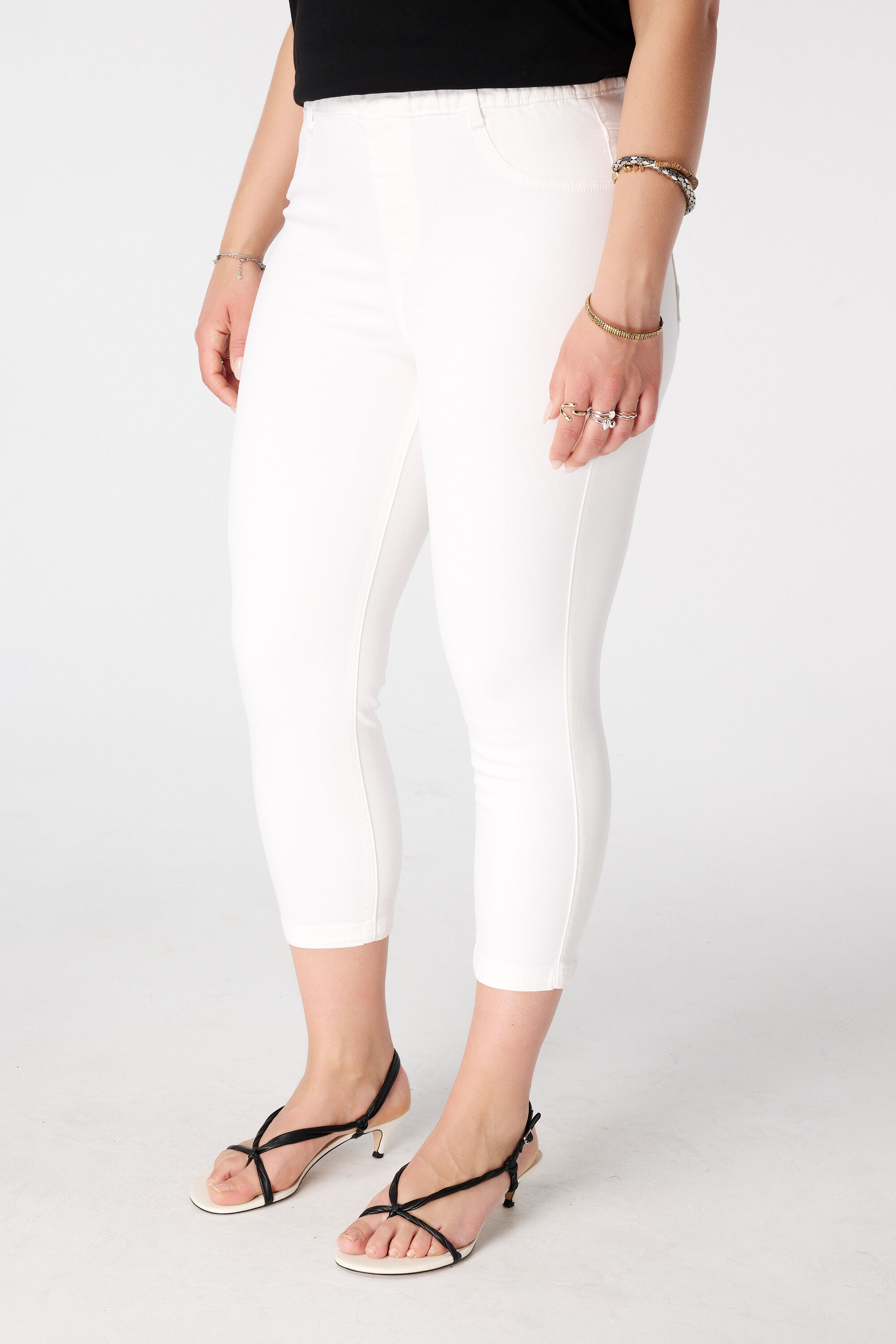 Tregging capri con aspecto denim image number 5
