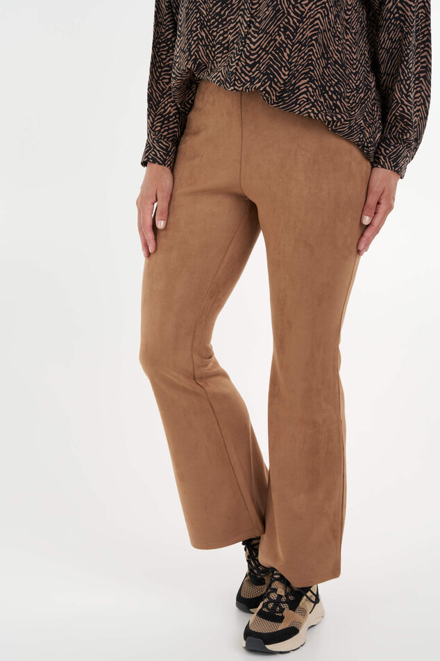 Leggings acampanados de ante image number 0