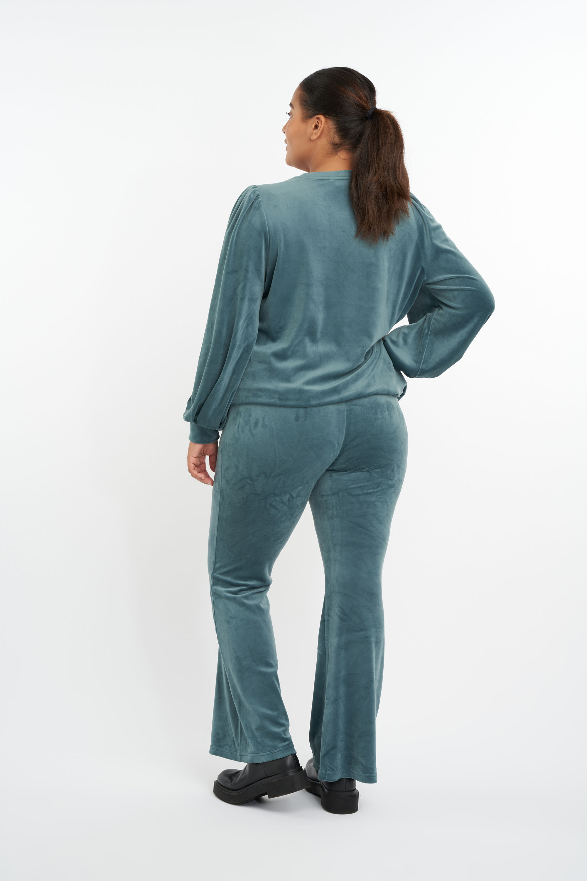 Legging acampanado de terciopelo image number 3