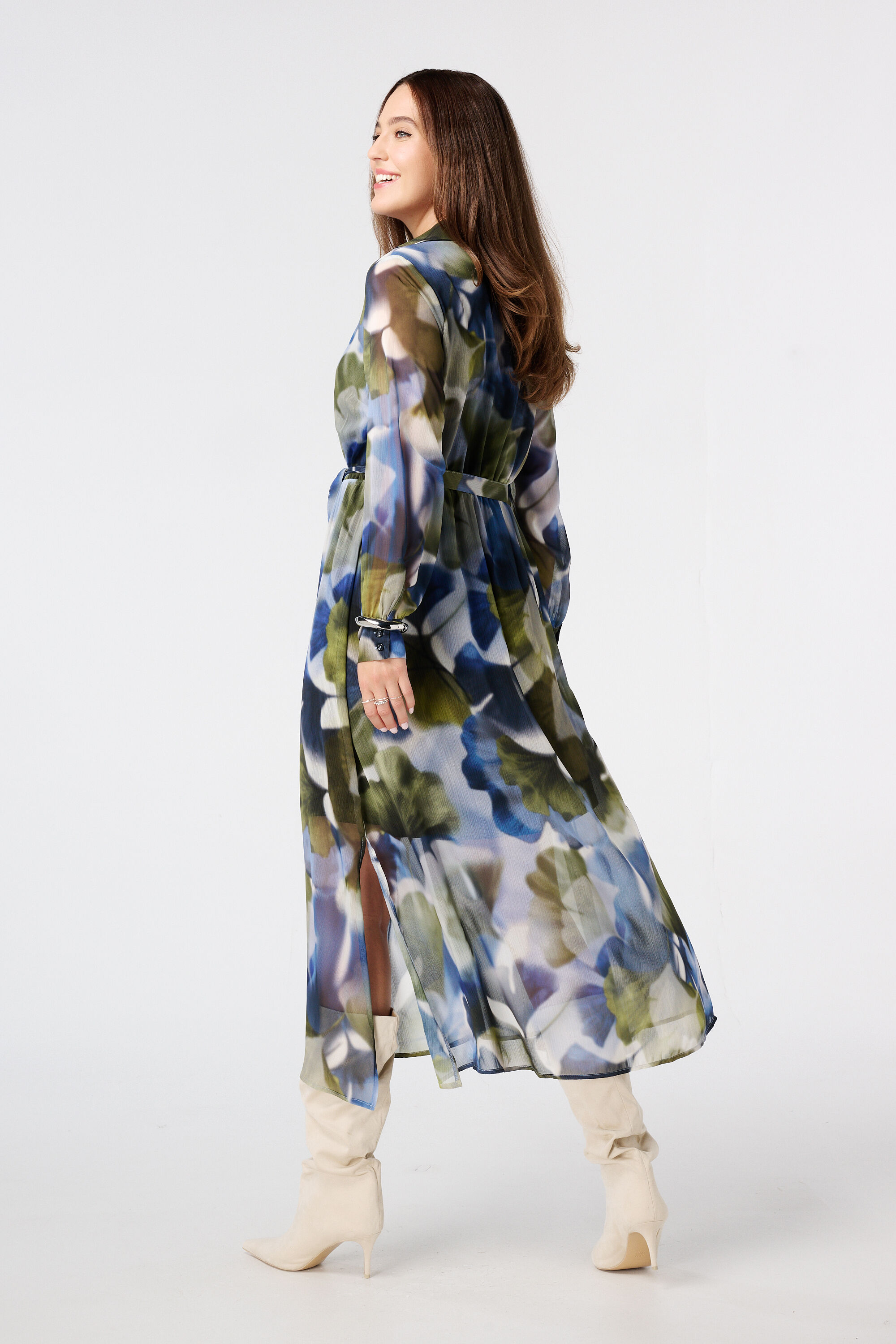 Vestido largo estampado image number 3