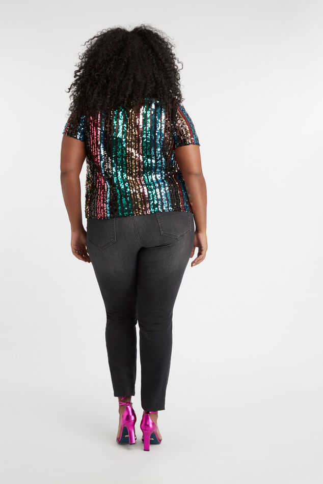 Top corto de lentejuelas image number 5