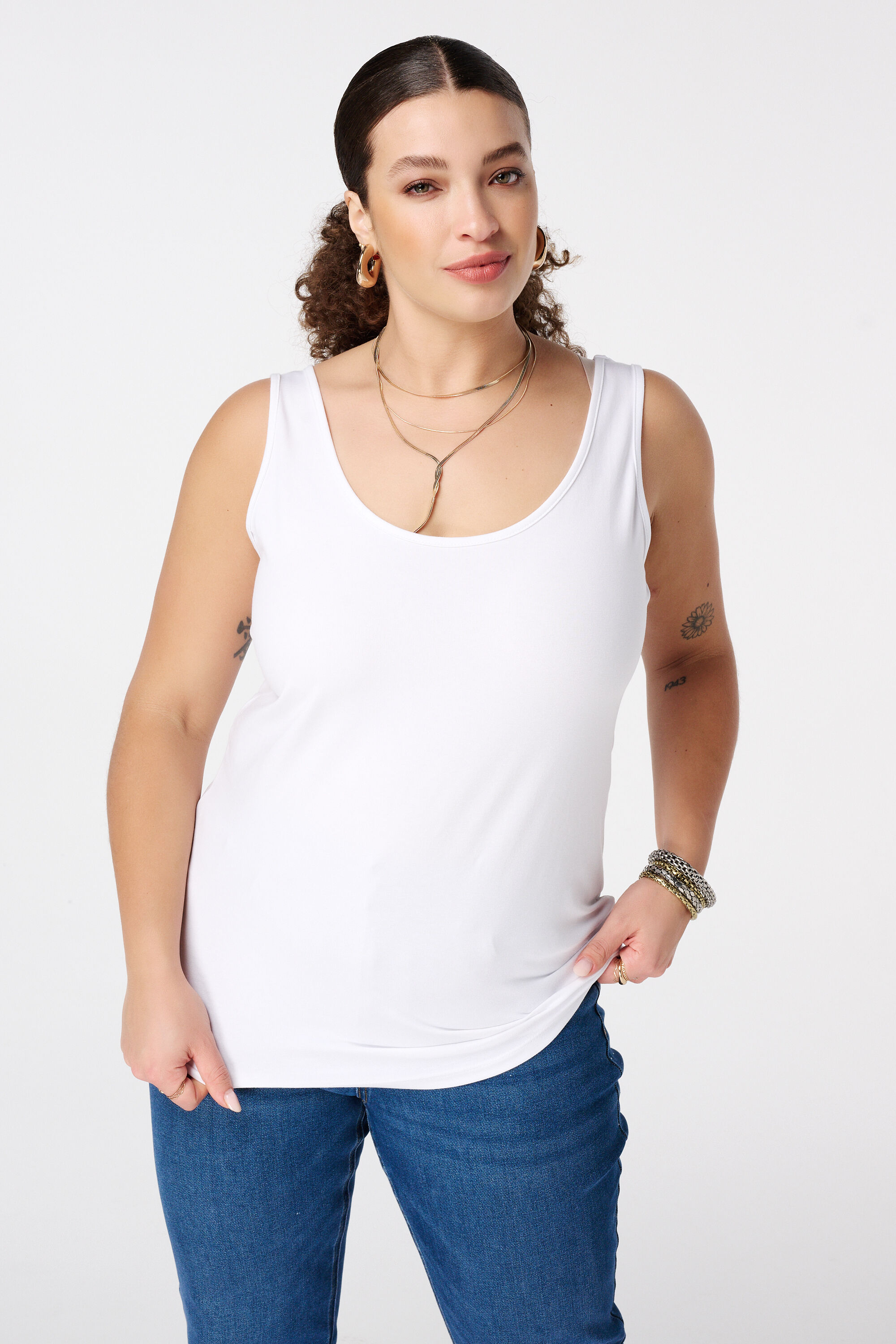 Camiseta sin mangas de algod&oacute;n