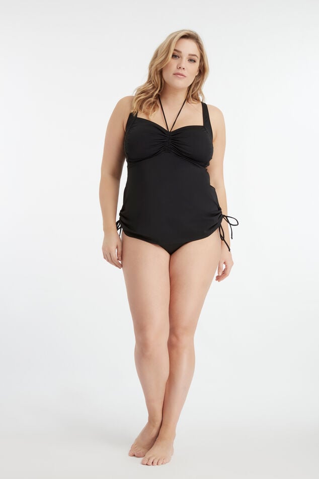 MS Mode top de tankini de color liso image number 5