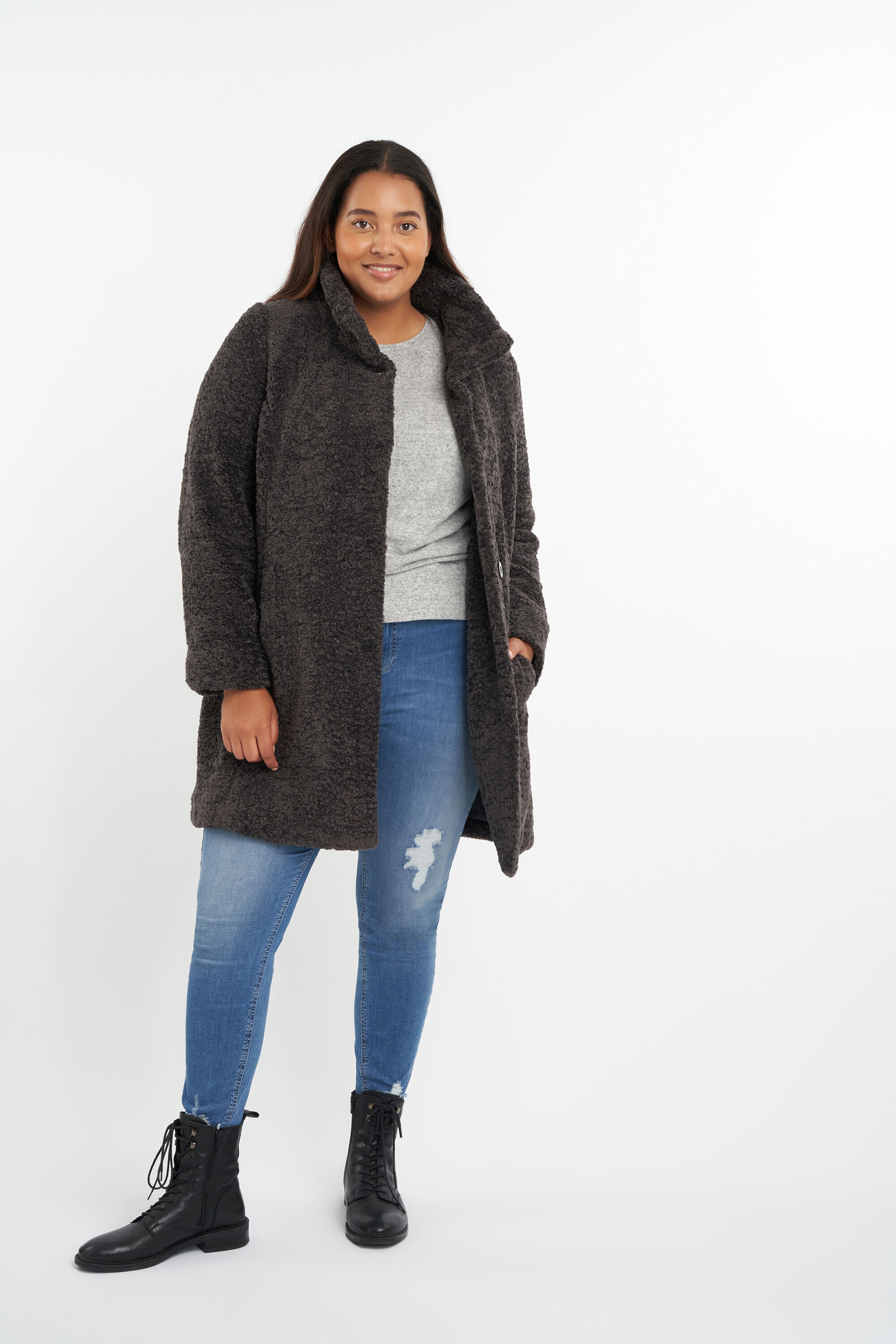 Chaqueta de corte recto image number 5