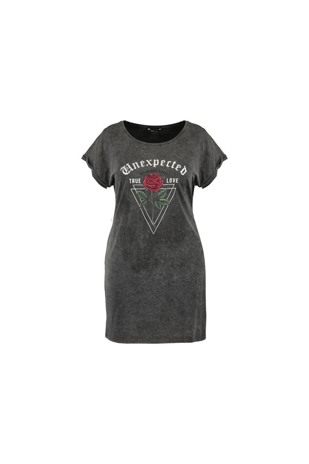 Camiseta larga con estampado image number 1