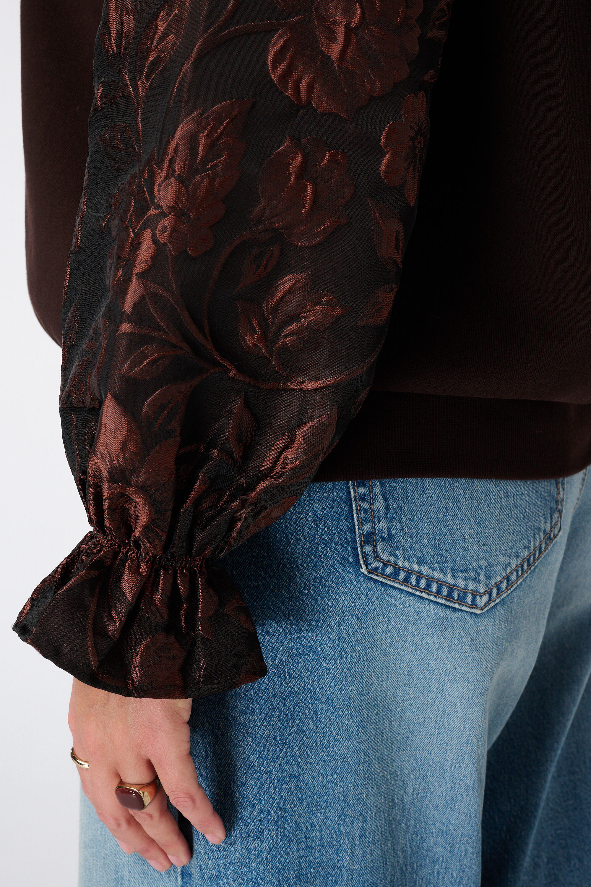 Sudadera con mangas de jacquard image number 6