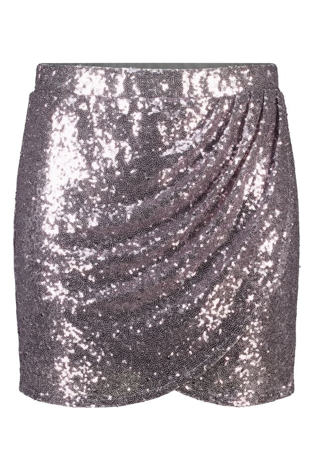 Falda de lentejuelas con efecto cruzado image number 1