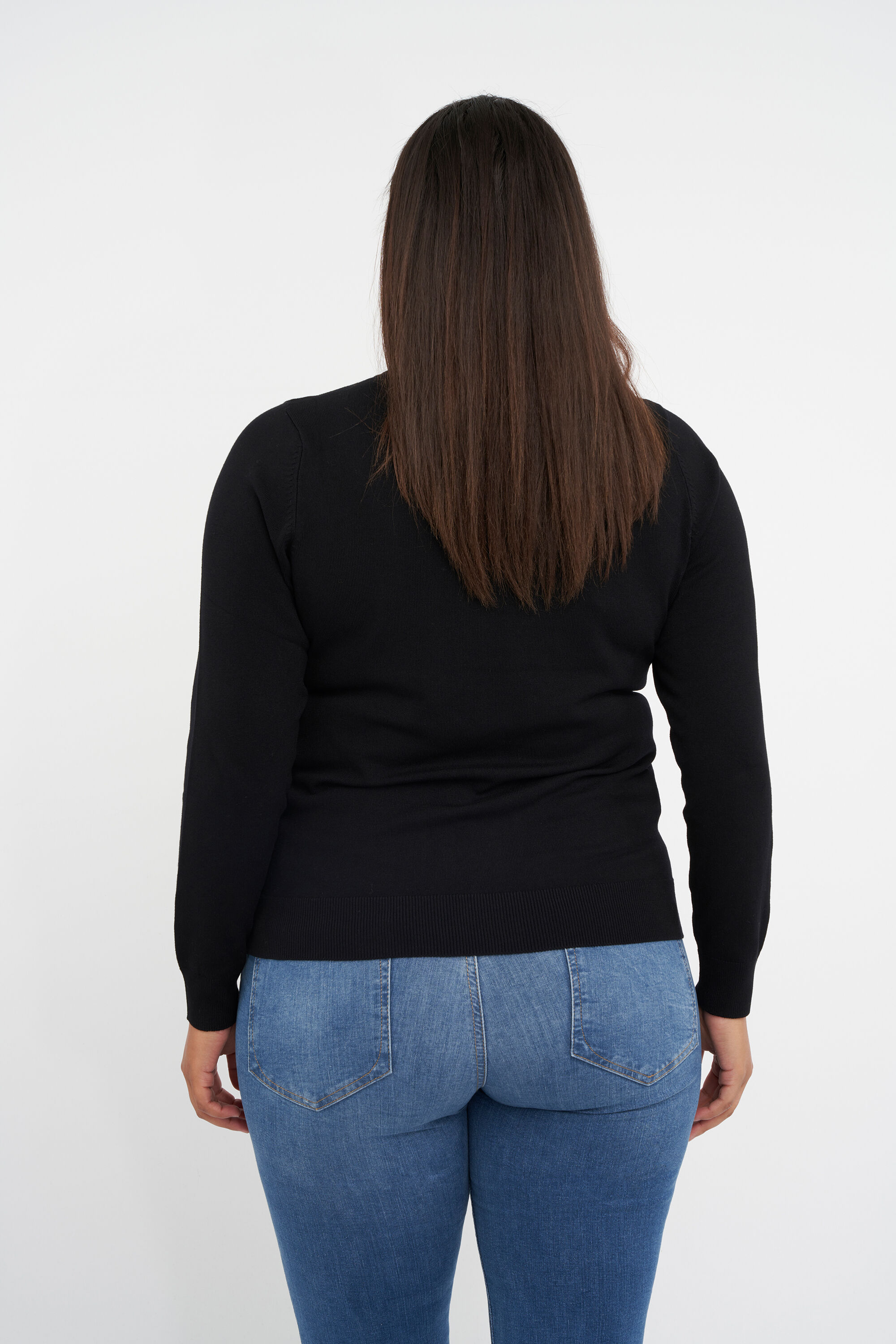 Jersey de punto fino con cuello alto image number 3