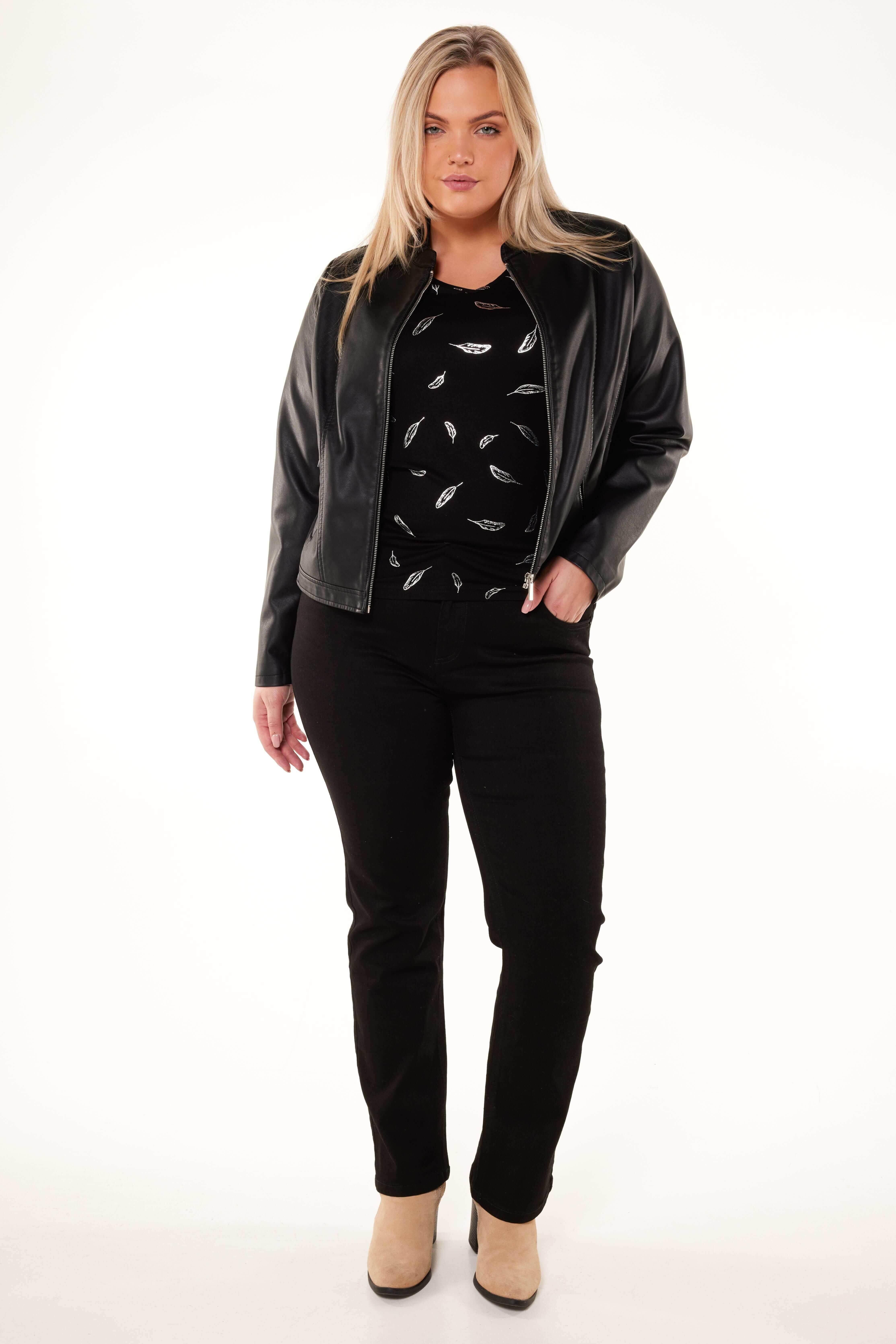 Chaqueta de cuero sint&eacute;tico  image number 5