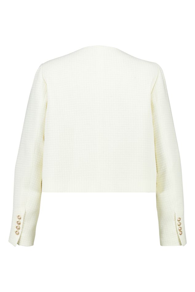 Chaqueta corta de tweed con botones metálicos image number 2