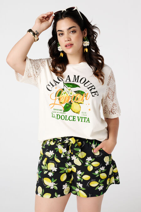 Camiseta con estampado de limones Camiseta con estampado de limones
