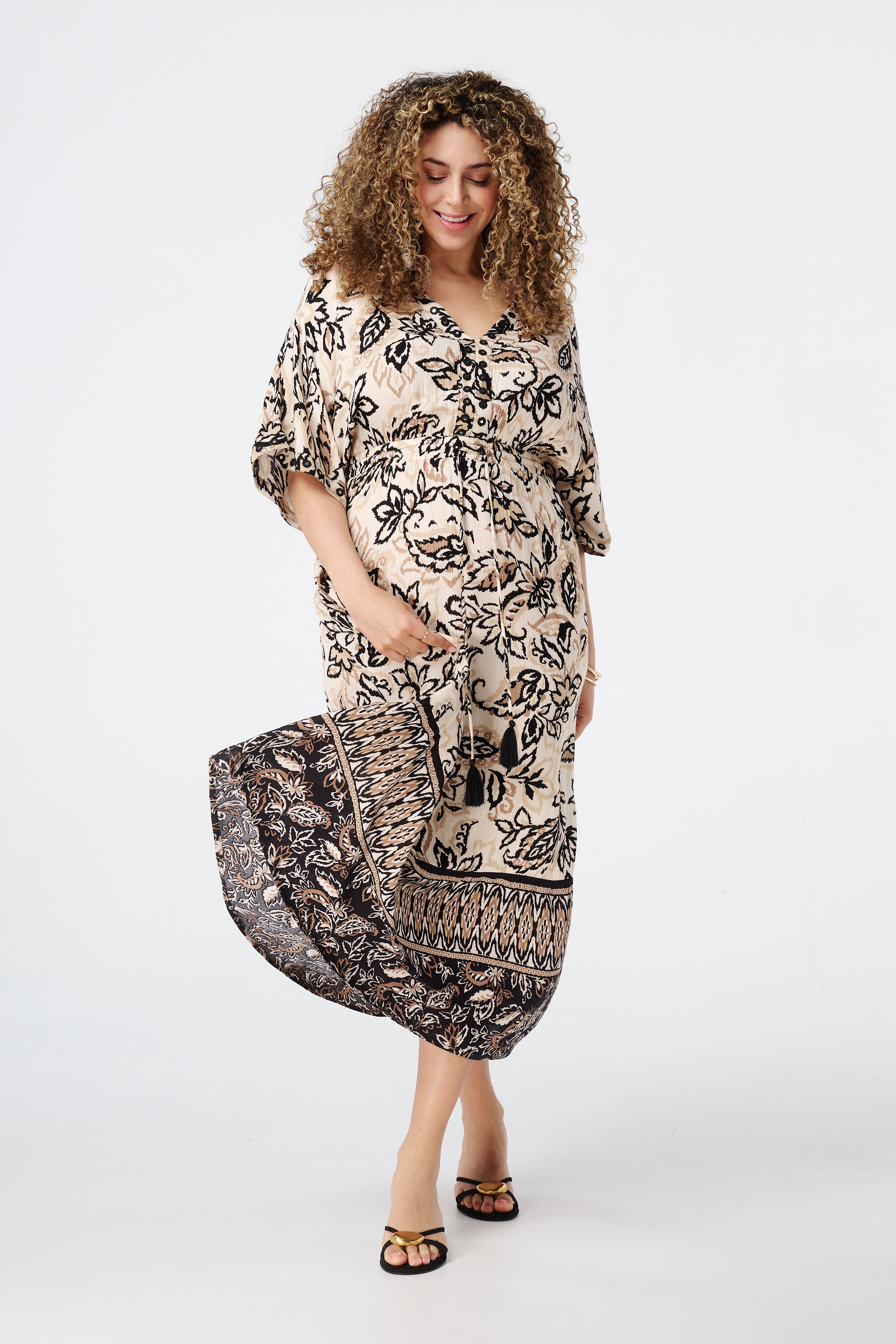 Vestido largo con espejitos image number 5