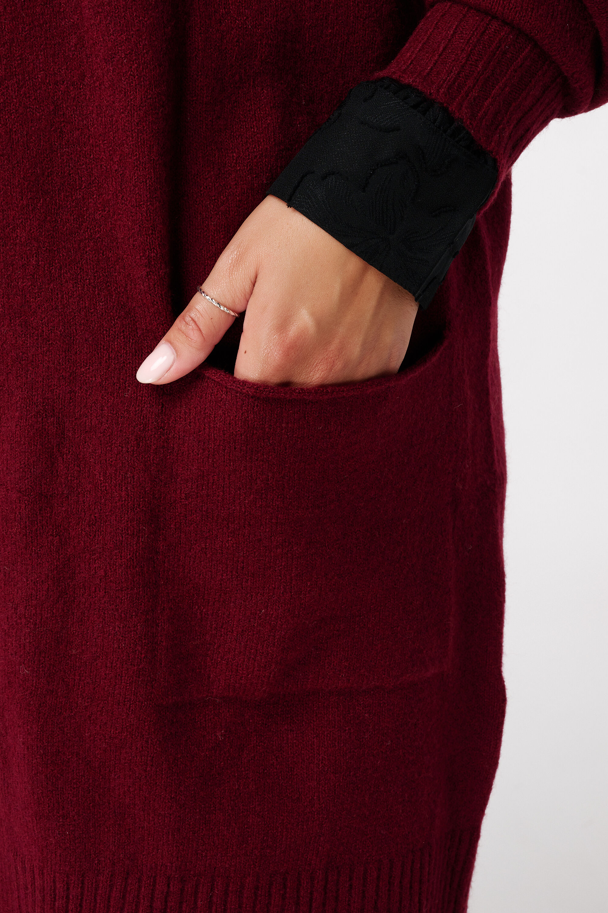 Chaqueta de punto media con bolsillos image number 6