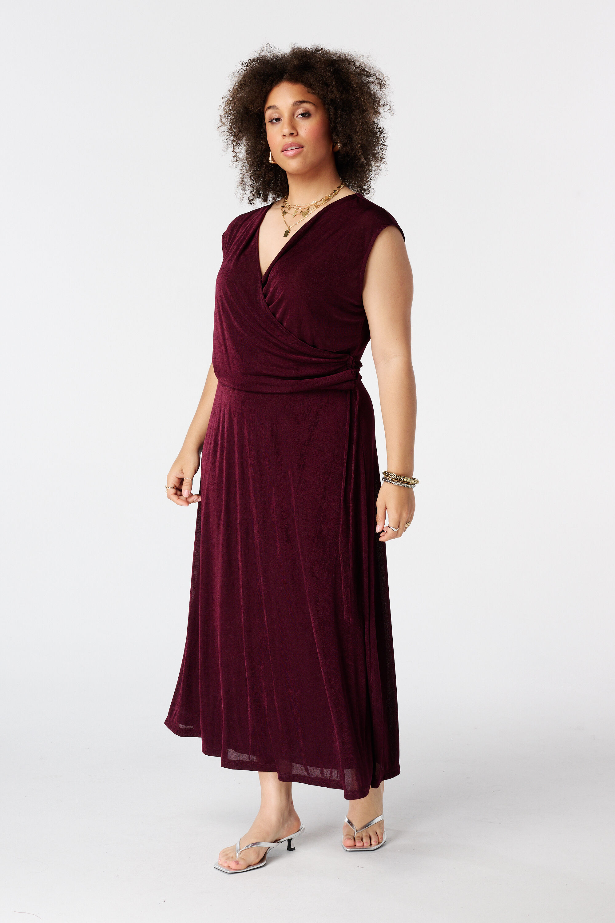 Vestido con efecto cruzado