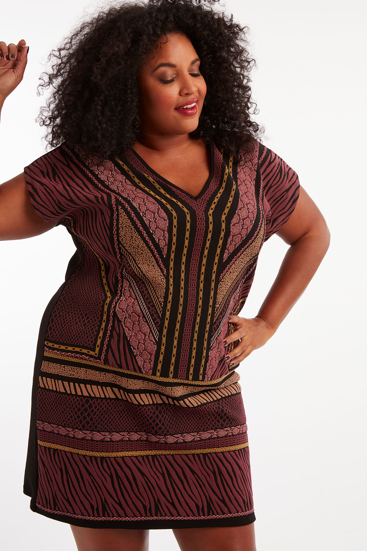 Vestido con estampado wax image number 4