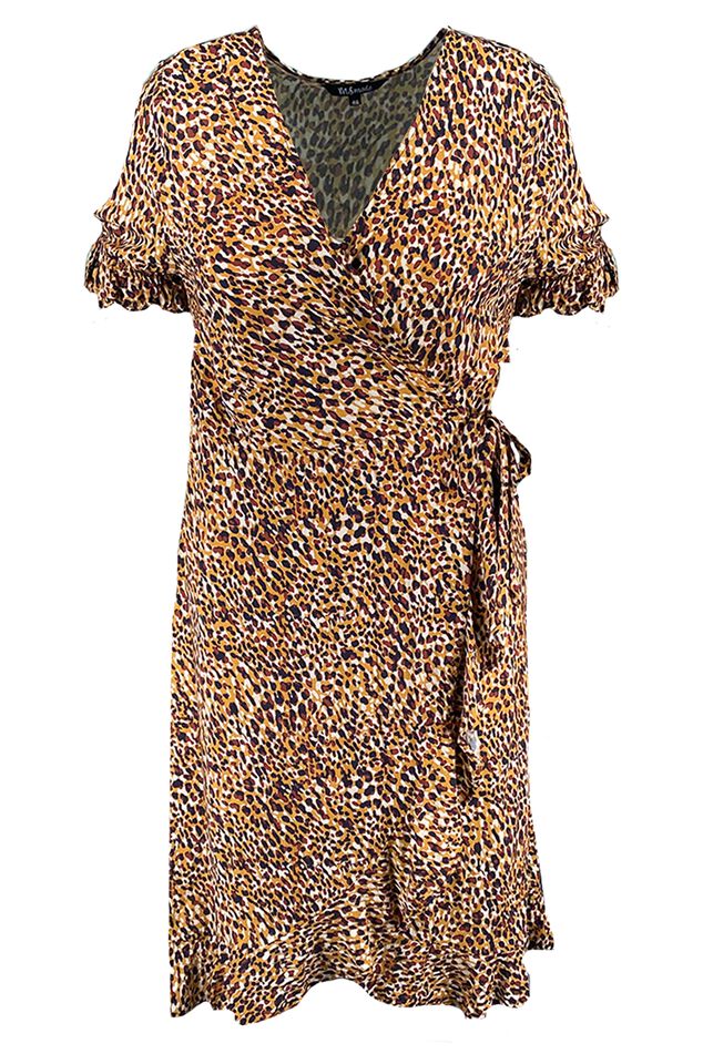 Vestido cruzado con estampado  image number 2