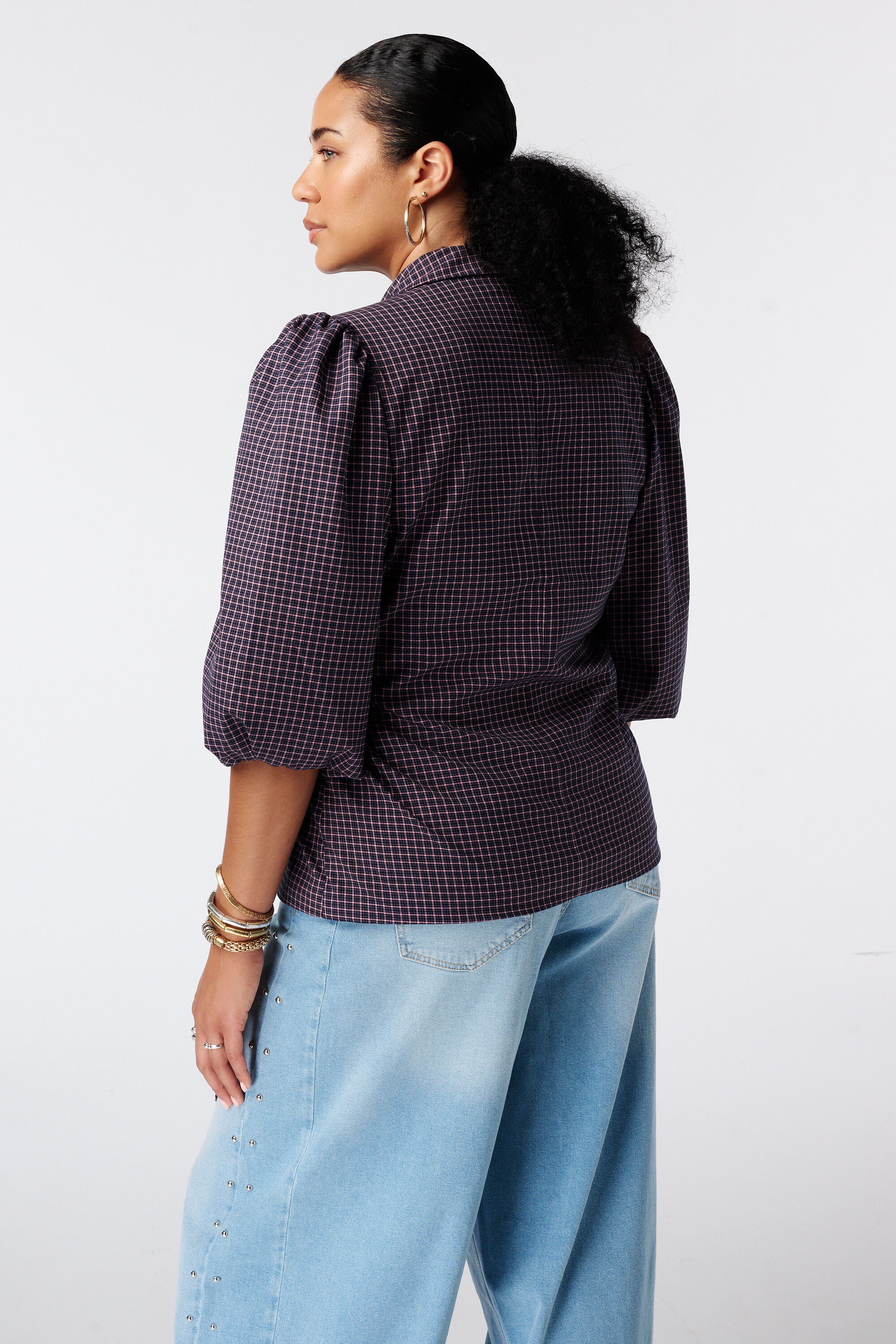 Blazer de cuadros cruzado image number 2