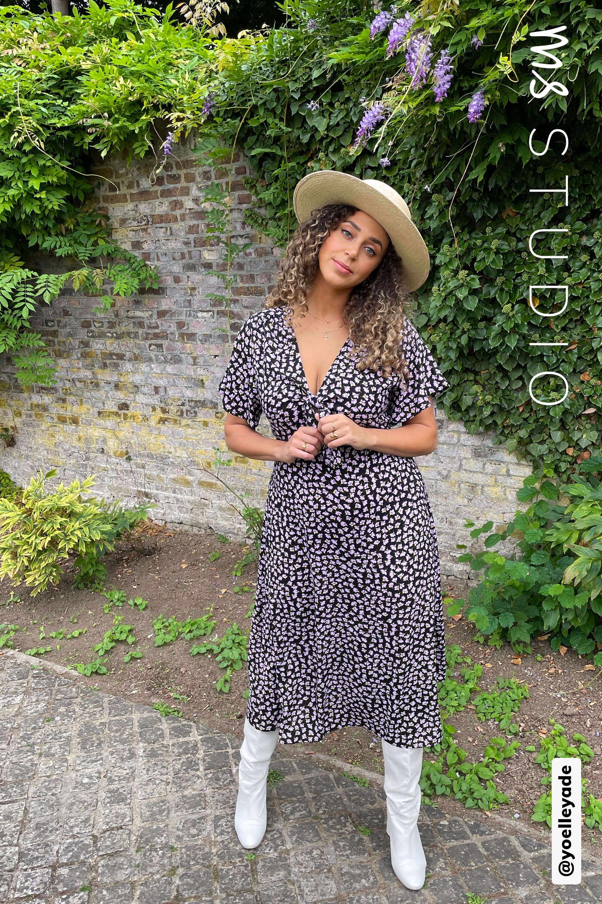 Vestido largo con estampado  image number 0