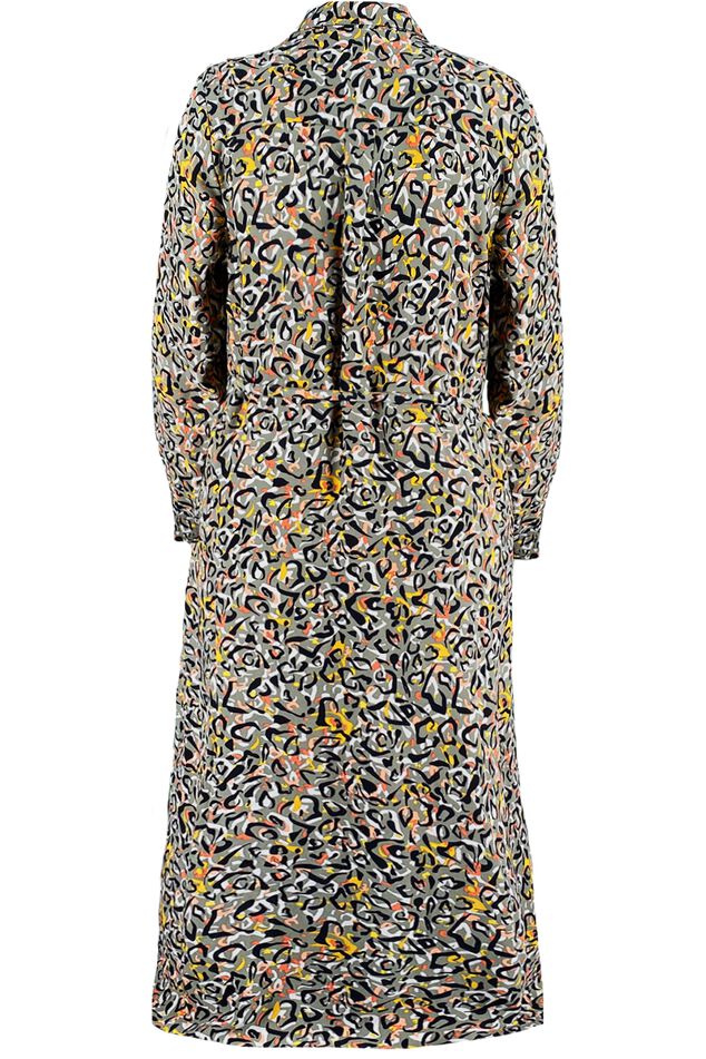 Vestido largo con cinto atado image number 3