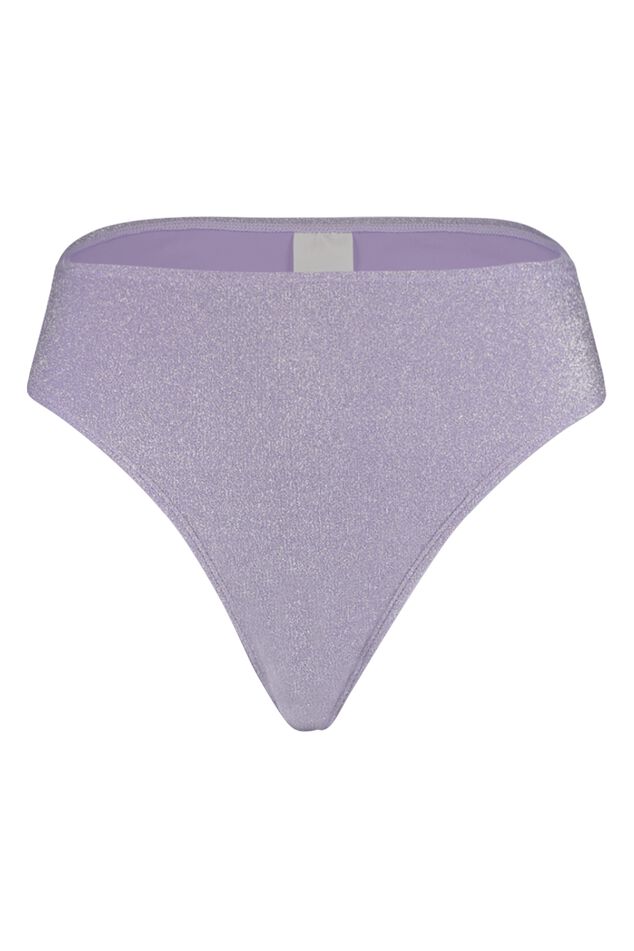 Braguita de bikini de talle alto con purpurina image number 2