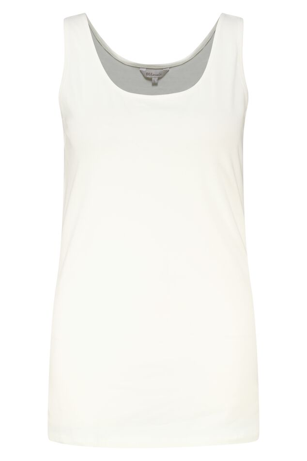 Camiseta larga sin mangas de algodón image number 1